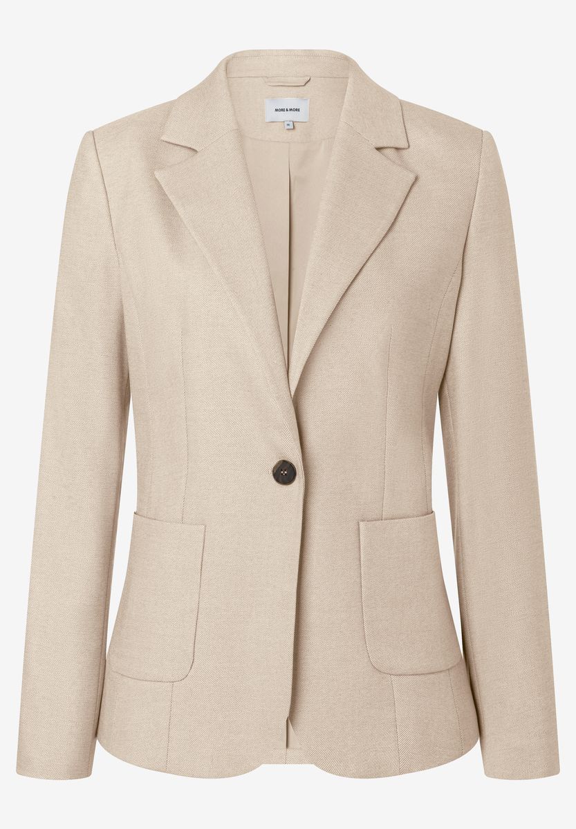 Einreihiger taillierter Blazer mit Taschen
