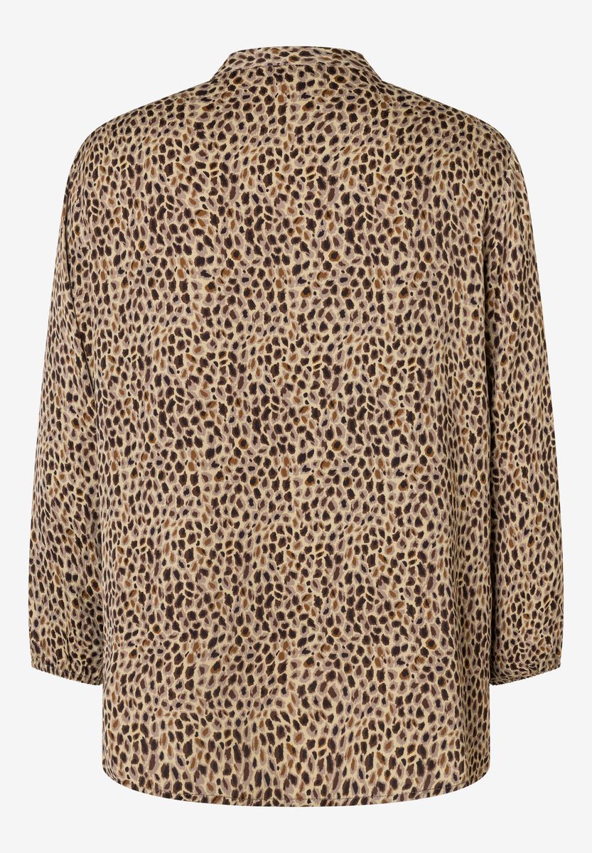 Fließende Bluse mit Leopardenmuster