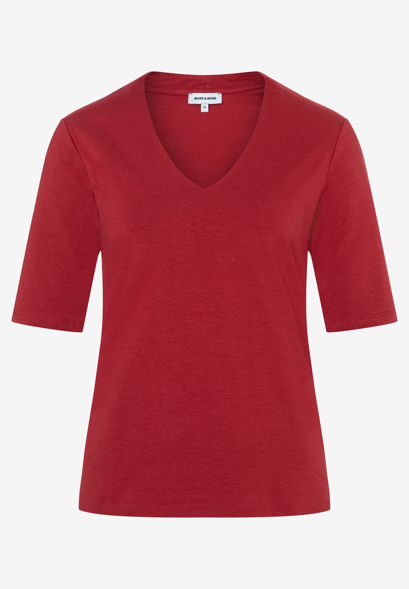 Essentielles T-Shirt mit V-Ausschnitt