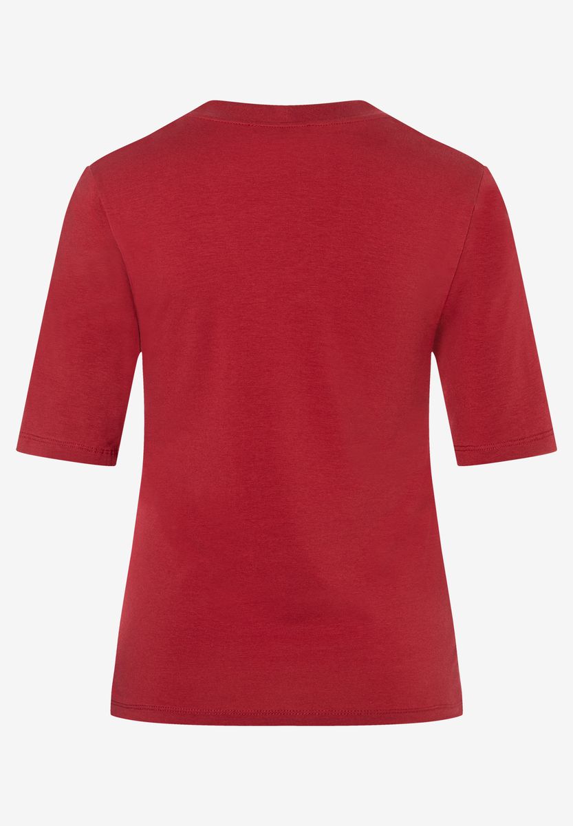 Essentielles T-Shirt mit V-Ausschnitt