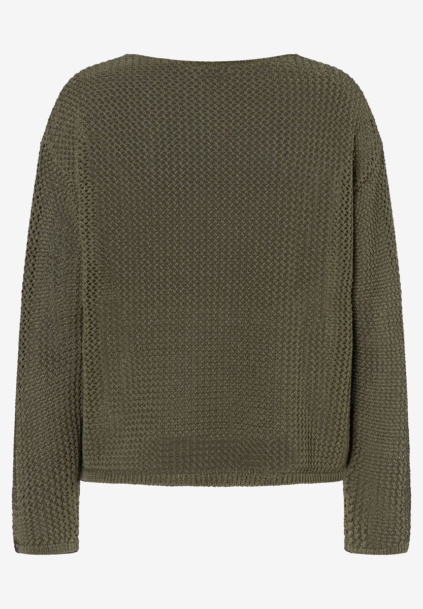 Strukturierter Ajour-Strickpullover