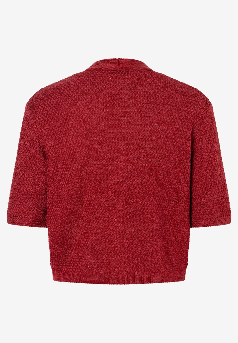 Strukturierter Kurzarm-Strickcardigan