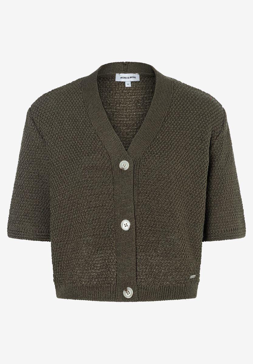 Strukturierter Kurzarm-Strickcardigan