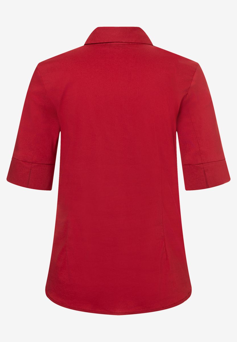 Klassische Kurzarm-Bluse mit Knopfleiste