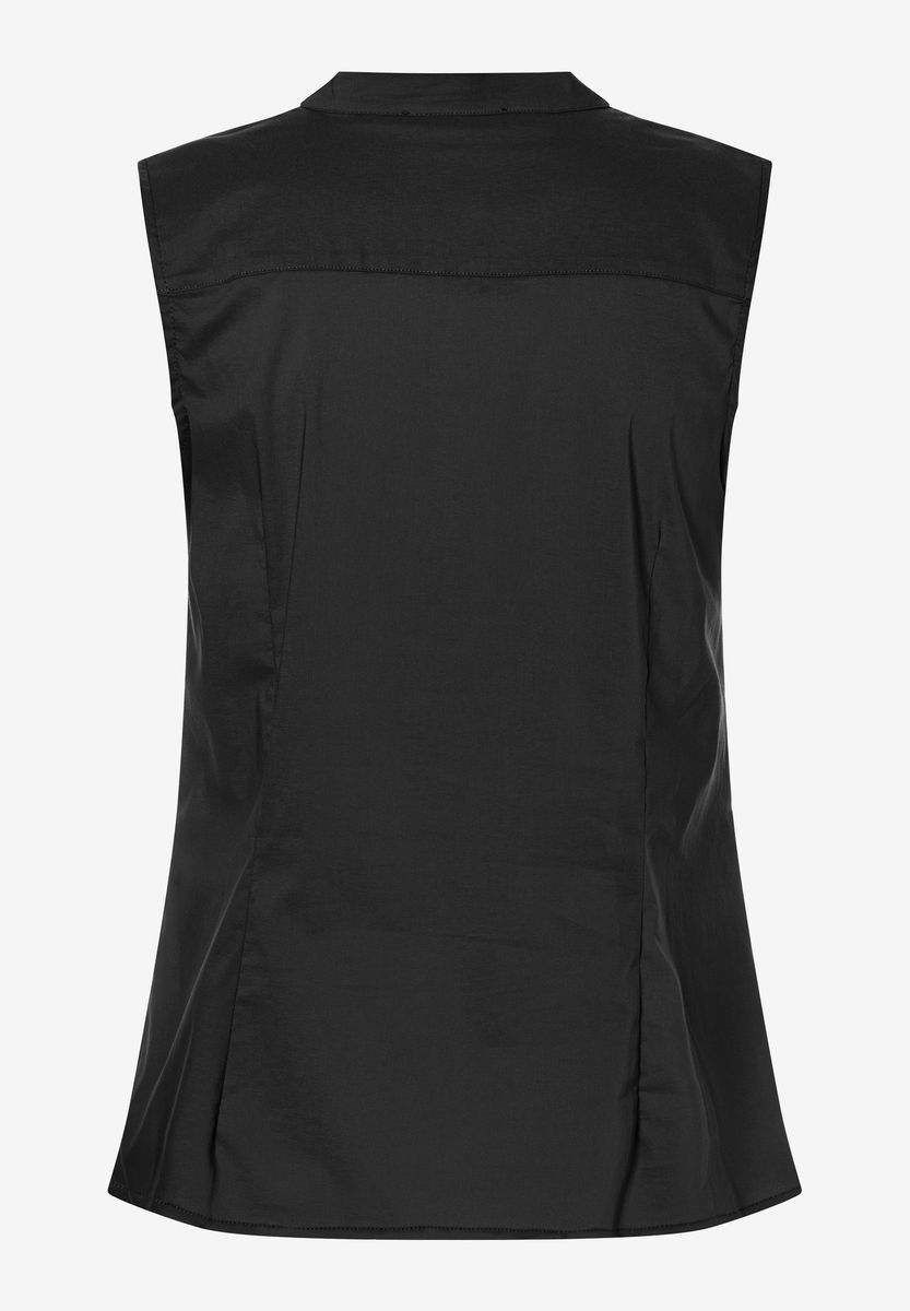 Ärmellose Bluse mit Schlitz-Ausschnitt