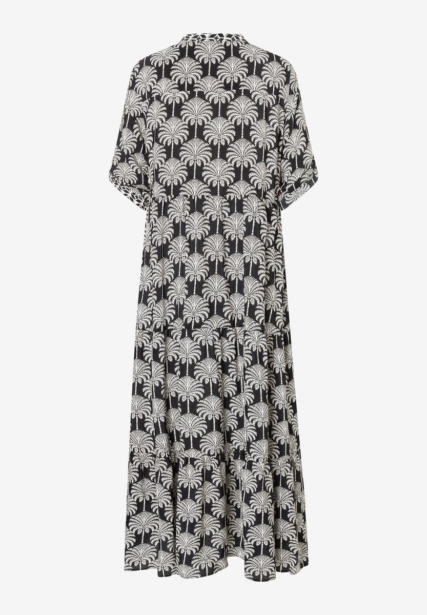 Gestuftes Maxikleid mit Botanik-Print