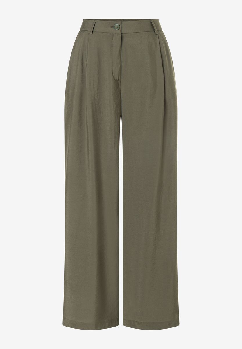 Weite Hose mit hoher Taille und Bundfalten