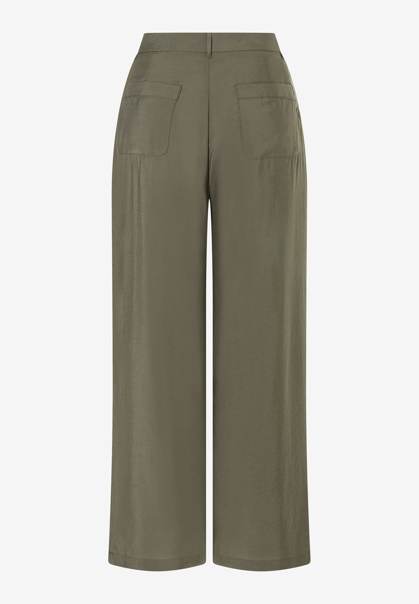 Weite Hose mit hoher Taille und Bundfalten