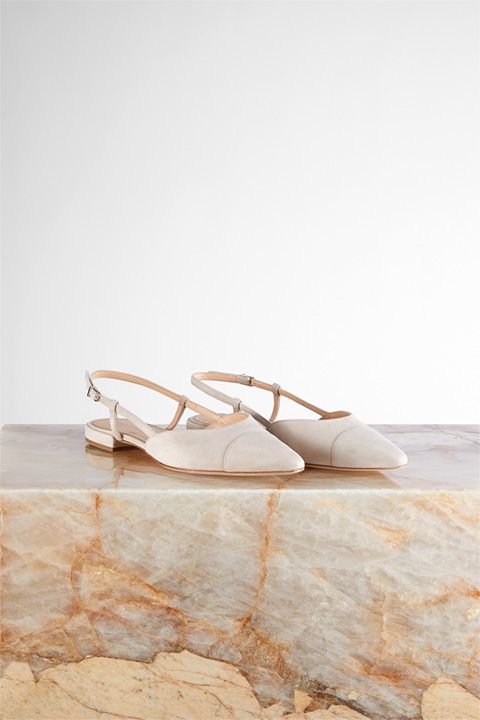 Elegante spitze Wildleder-Slingbacks
