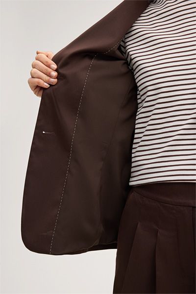 Eleganter Baumwollstretch-Blazer Schmal