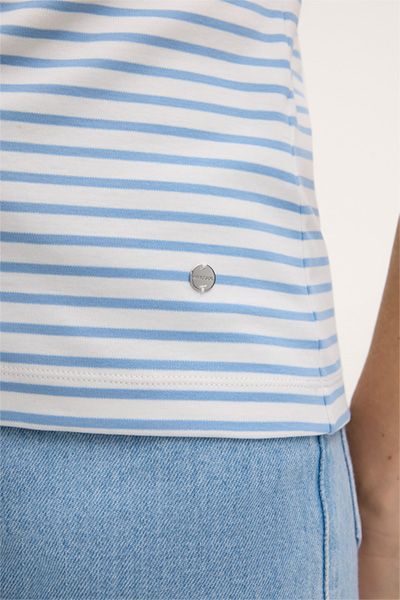 Gestreiftes Interlock-T-Shirt aus Bio-Baumwolle