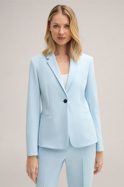 Schmal geschnittener Viskose-Crêpe-Blazer