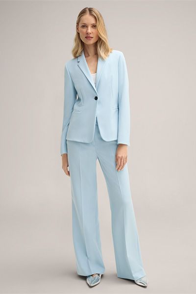 Schmal geschnittener Viskose-Crêpe-Blazer