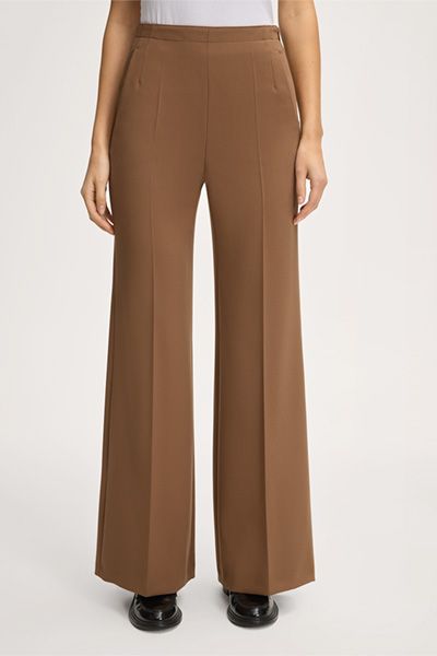 Hochtaillierte Marlene-Hose mit weitem Bein