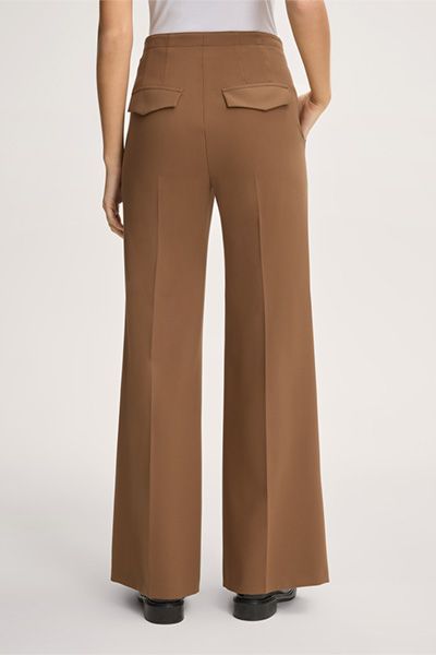 Hochtaillierte Marlene-Hose mit weitem Bein