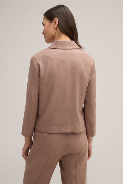 Kurzer Blazer aus Leinenmischung