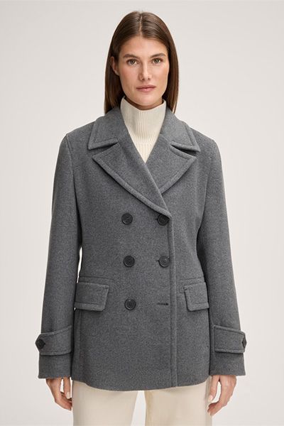 Zweireihige Cabanjacke aus Wollmix