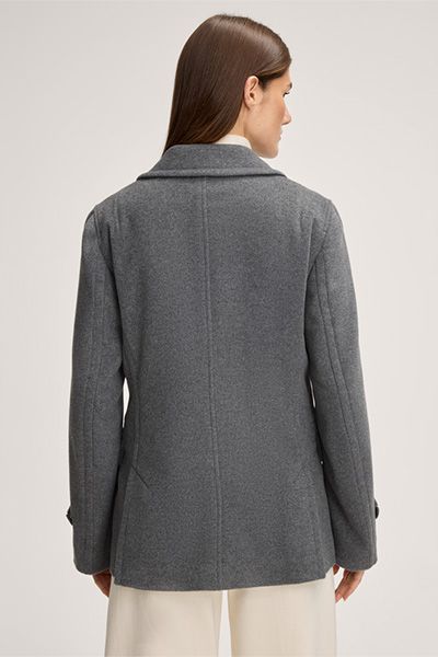 Zweireihige Cabanjacke aus Wollmix