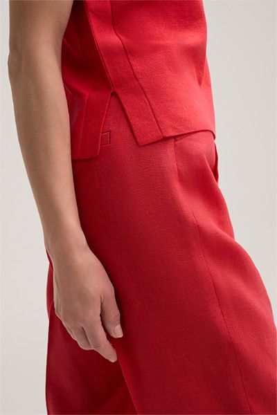 Ärmelloses Seiden-Baumwoll-Poloshirt