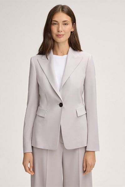 Taillierter Einknopf-Blazer aus Schurwolle