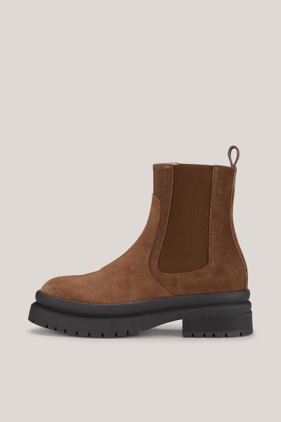 Chelsea-Boots aus Wildleder mit Profilsohle