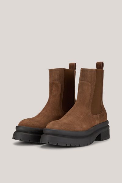 Chelsea-Boots aus Wildleder mit Profilsohle