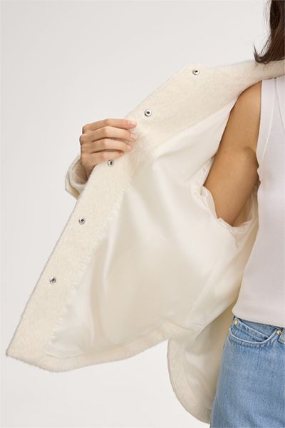 Hemdjacke aus gebürstetem Alpaka-Mix