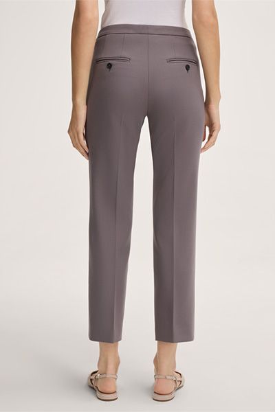 Schmal geschnittene Crepe-Hose mit geradem Bein