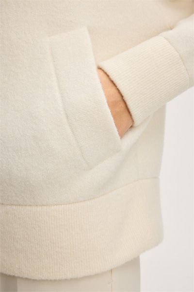 Double-Knit Schurwolljacke mit Reißverschluss
