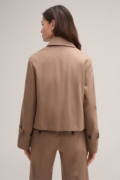 Zweireihige Trenchjacke aus Baumwolltwill
