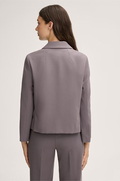 Moderner Crêpe-Blazer in Kastenform