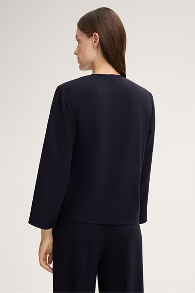 Elegante Crepe-Bluse mit V-Ausschnitt