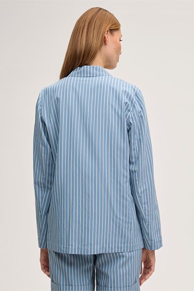 Gestreifter Viskose-Blazer in Relaxed-Passform
