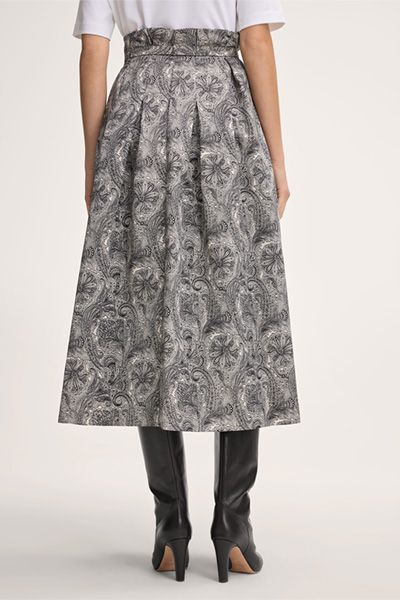 Eleganter Paisley-Midi-Rock in A-Linie