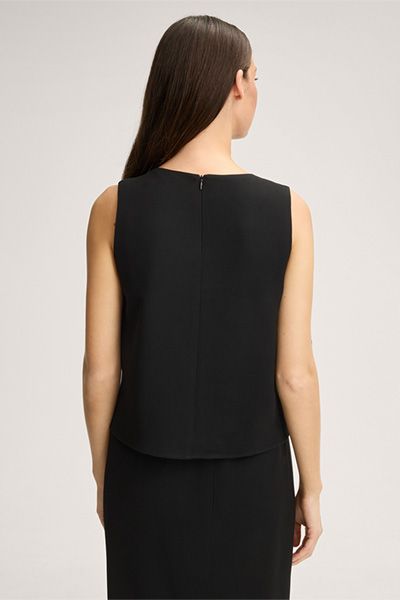 Asymmetrisches drapiertes Crêpe-Top