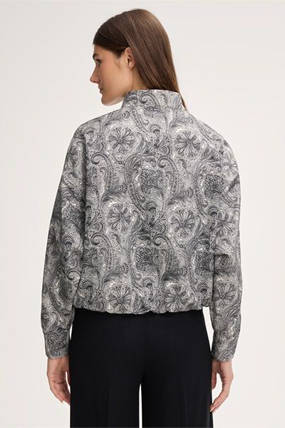 Paisley-Print Blouson mit Reißverschluss