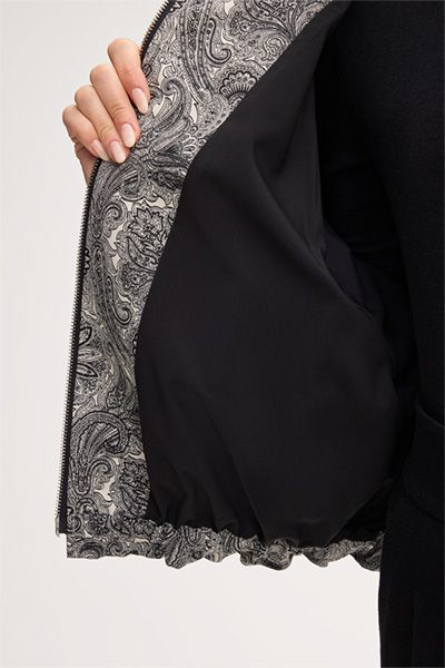 Paisley-Print Blouson mit Reißverschluss