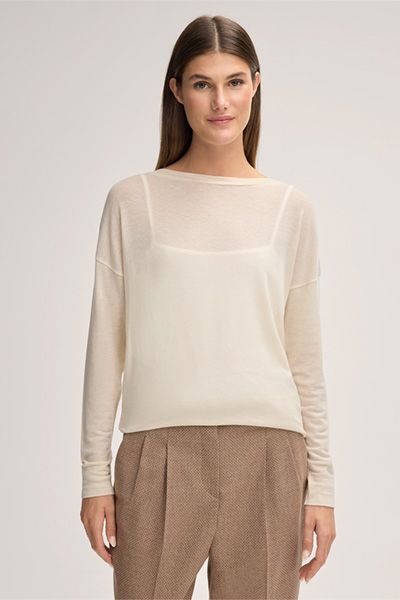 Langarmshirt mit U-Boot-Ausschnitt
