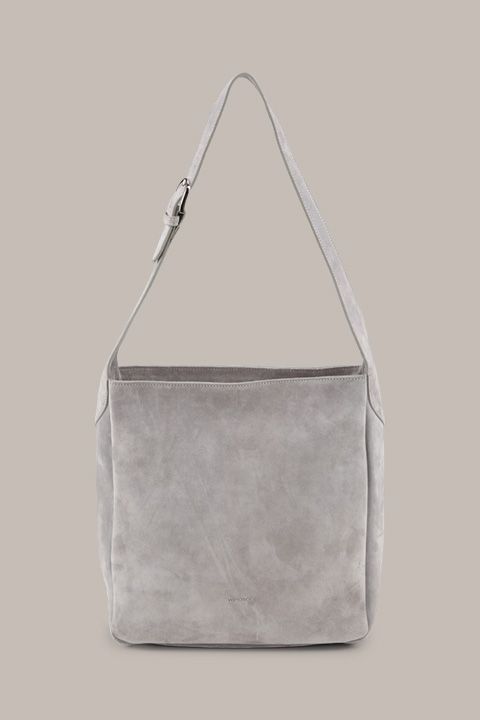 Minimalistische Hobo-Tasche aus Veloursleder