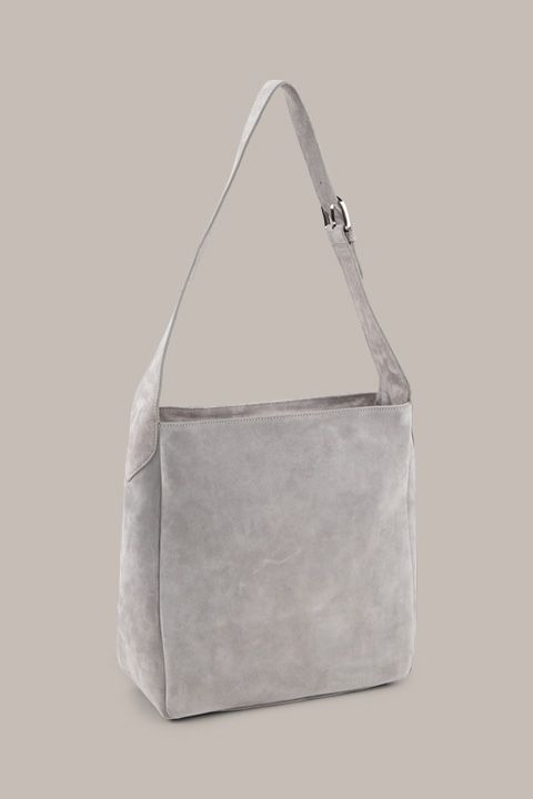 Minimalistische Hobo-Tasche aus Veloursleder