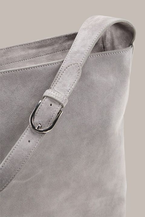 Minimalistische Hobo-Tasche aus Veloursleder