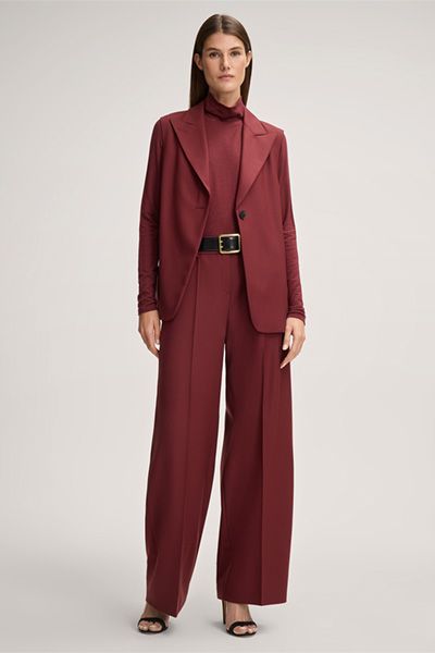 Elegante Palazzohose aus Schurwolle
