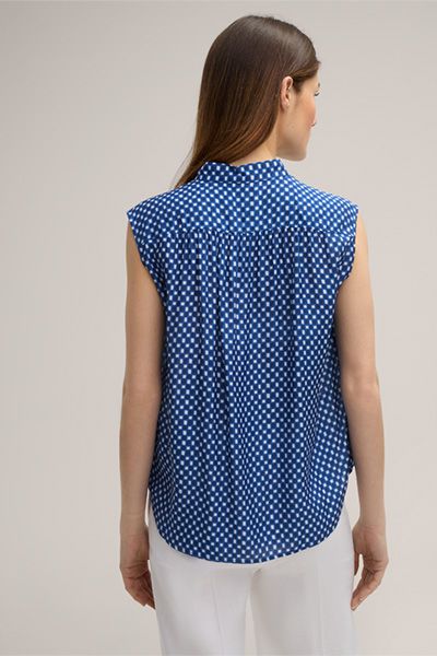 Ärmelloses Print-Top aus Seidenmix