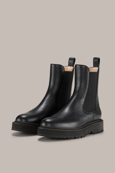 Chelsea-Boots mit profilierter Plateausohle