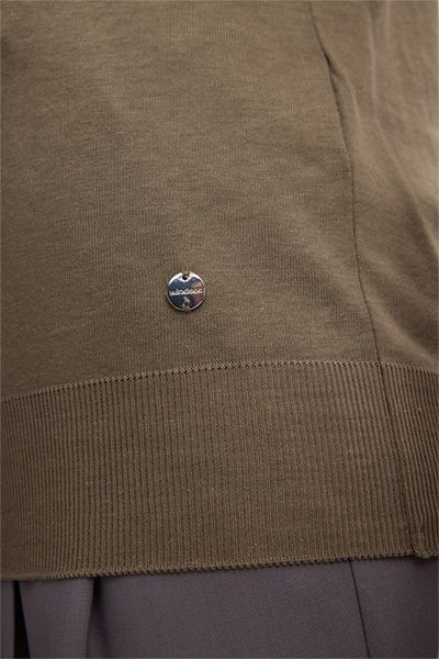 Lässiges T-Shirt mit Rippsaum