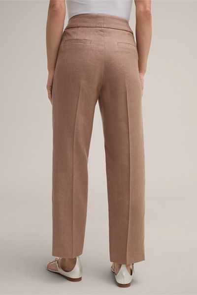 Elegante Bundfaltenhose aus Leinenstretch