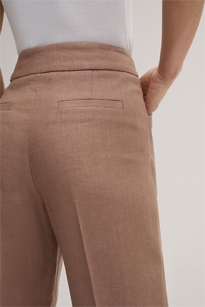 Elegante Bundfaltenhose aus Leinenstretch