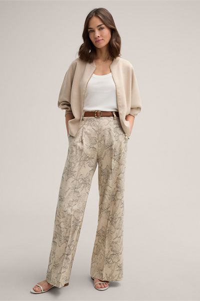 Palazzohose mit floralem Print