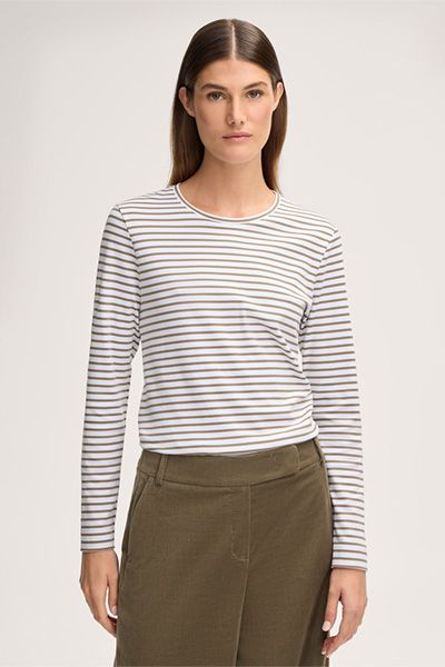 Gestreiftes Langarmshirt aus Bio-Baumwolle