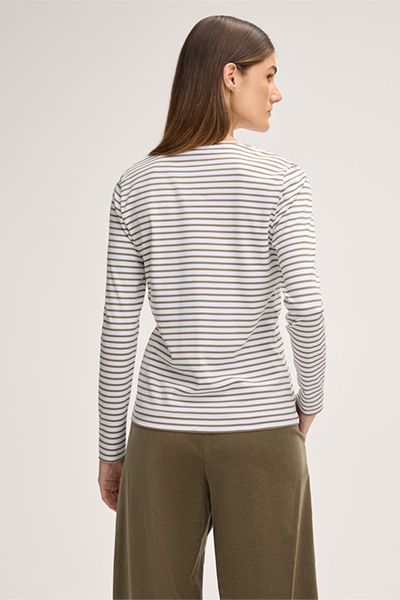Gestreiftes Langarmshirt aus Bio-Baumwolle